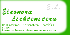 eleonora lichtenstern business card